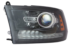 2013-2014 Ram 1500 Headlight Driver Side Halogen Projector Black Bezel High Quality - Ch2502245